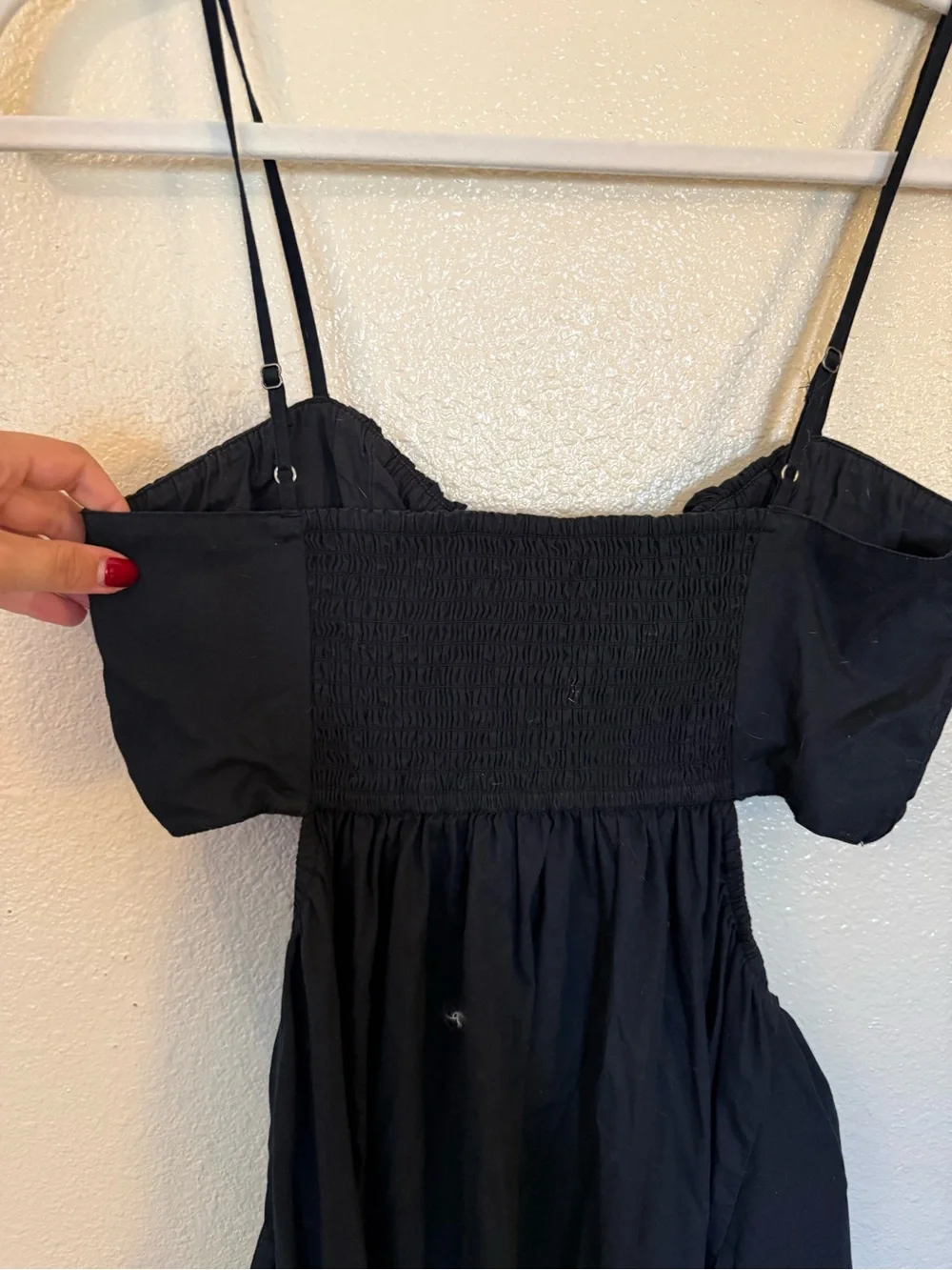 Abercrombie & Fitch Bubble Top Maxi Dress - Black Cutout Spaghetti-Strap